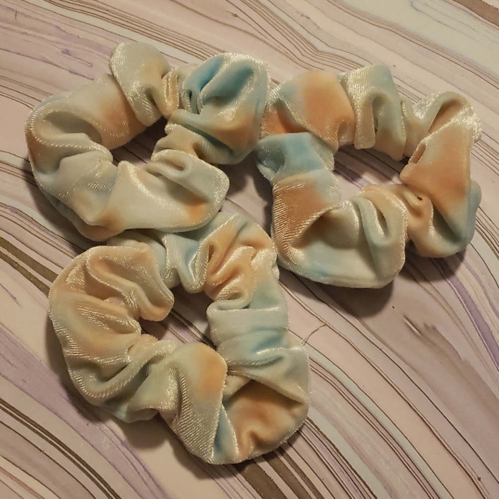 3 for $18 Tie Dye Velvet Scrunchies